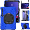 thumbnail image 2 of For Samsung Galaxy Tab S10 Plus/S9+/S9 FE+ Plus 12.4 inch Case, 360 Rotatable Handle Stand, Shoulder Strap, Drop-Proof Design, Blue, 2 of 7