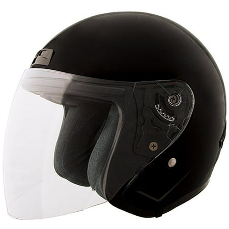 ***discontinued*Fuel Open Face Helmet with Shield, Black, XL