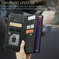thumbnail image 5 of for Samsung Galaxy Note 20 Case, Wallet Case with Card Holder Kickstand Magnetic Zipper Pocket Lanyard Strap Wristlet,Leather Flip Case Wallet for Samsung Galaxy Note 20,Black, 5 of 10