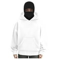 thumbnail image 6 of vigerakr Womens Hoodie with Built In Balaclava, Double Hooded Jacket Windproof Balaclava Warm Sports Casual Bicycle Clothing (White, M), 6 of 6