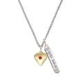 thumbnail image 1 of Delight Jewelry Goldtone Large July - Red Crystal Heart Silvertone Live the Life You Have Imagined Bar Charm Necklace, 23", 1 of 4
