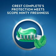 Crest Plus Scope Complete Whitening Toothpaste, Mint, 5.4 oz, 2 Pack