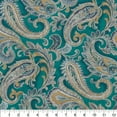 thumbnail image 6 of Better Homes & Gardens 100 % Cotton 54" Width Painterly Paisley Color Teal 8 Yds by the Bolt Fabric, 6 of 6