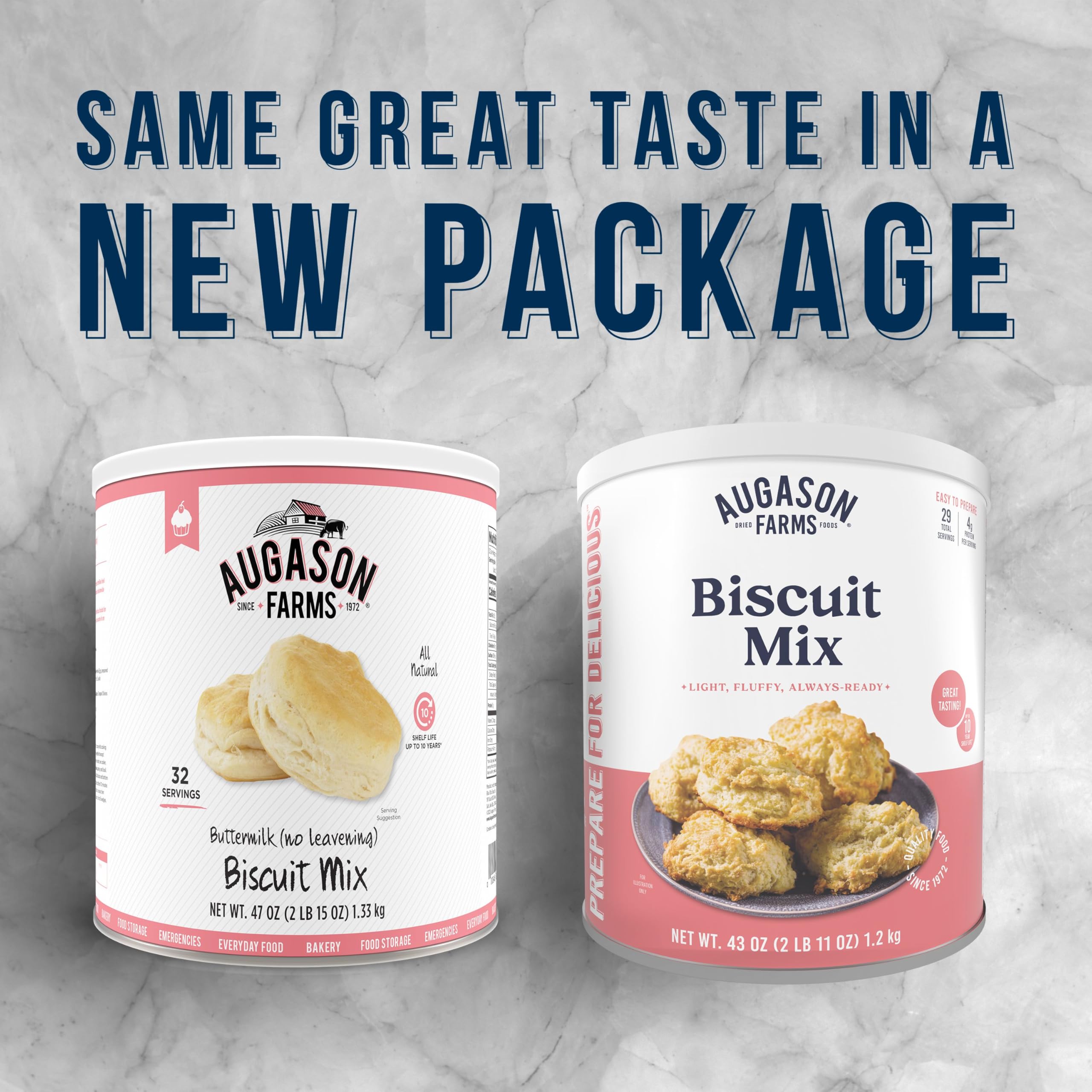 Augason Farms Biscuit Mix IEF31 Can, Emergency Food Supply, Everyday Meals, 29 Servings
