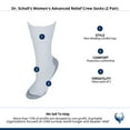 thumbnail image 3 of Dr. Scholl's  Advanced Relief Crew Socks (2 Pair) (Women), 3 of 3
