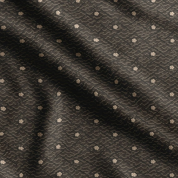 Soimoi Floral Print,Cotton Poplin, Sewing Fabric Sold by The Yard 42 Inch Wide,Sewing Craft Quilting/Quilt Making Fabric, Brown