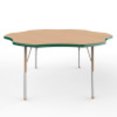 thumbnail image 3 of ECR4Kids 60in Flower Premium Thermo-Fused Adjustable Activity Table Maple/Green/Sand - Standard Ball, 3 of 4