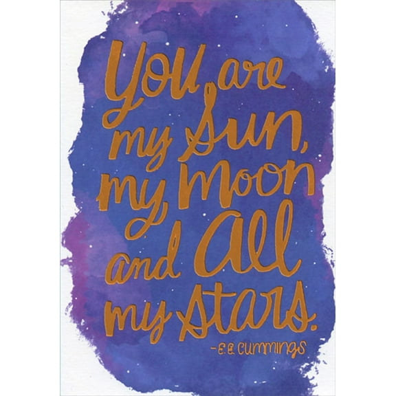 Designer Greetings My Sun, My Moon, My Stars Our Anniversary Card for Wife, Husband, Girlfriend, Boyfriend