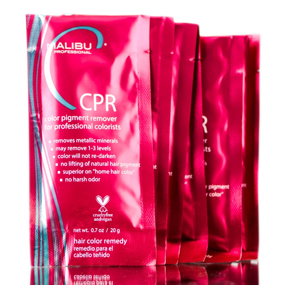 Malibu C Color Pigment Remover CPR 6 PC Pack of 1 with Sleek Comb