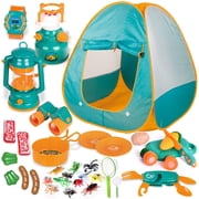 Fun Little Toys Kids Camping Set with Pop Up Tent, Bug Catcher Kit & Pretend Play Toys, Christmas Birthday Gifts for Boys Girls