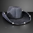 thumbnail image 3 of Black Sequin Light Up LED Cowboy Hat, 3 of 3