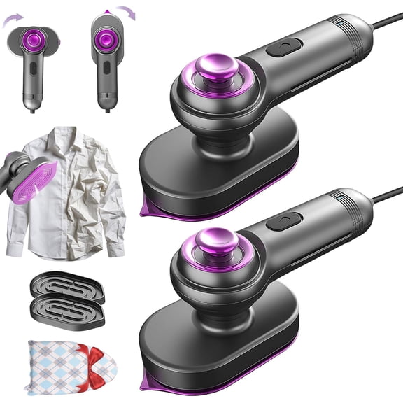 Mini Steam Iron for Clothes, Portable Mini Ironing Machine, Rotary Garment Iron, Cordless Steamer for Clothes Rechargeable, Handheld Dry and Wet Ironing, Adjustable Steam,Travel Home