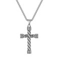thumbnail image 6 of Korean Version Of Simple 14K White Gold Cross Necklace Pendant Men Fashion Christian Believer Pendant Punk Jewelry Gift, 6 of 8