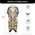 thumbnail image 5 of HELLHERO Geometric Pattern Design Womens Kimono Swimsuit Cover Ups High Quality Fabrics Long Loose Free Size Bathing Suit Cover Up for Female Adult, 5 of 5
