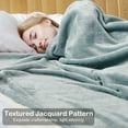 thumbnail image 4 of Auchen Fleece Blanket Throw Blanket, Throw Size Green Bed Blanket, Lattice Textured Soft Fuzzy Throw, Warm Cozy Microfiber Blanket, 51"x 60" Flannel Machine Wash, 4 of 7