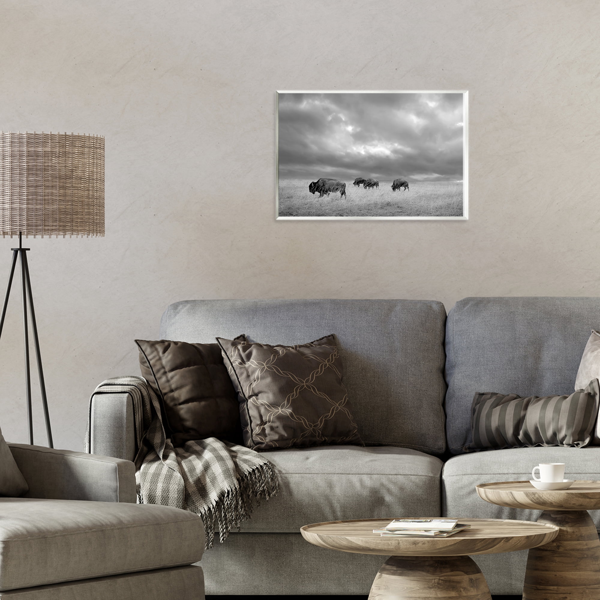 Stupell Industries Bisons Under an Autumn Sky Wall Plaque Art, design by Steve Toole