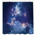 thumbnail image 3 of Ambesonne Nebula Shower Curtain, Astronomy Stars Space, 69"Wx84"L, White and Blue, 3 of 5