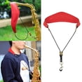 thumbnail image 4 of Correa de saxofón Baoblaze de cuero ajustable acolchado suave Rojo, 4 of 8