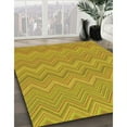 thumbnail image 3 of Ahgly Tapis Rond Lavable en Machine Intérieur Transitionnel Jaune Profond, 8 Pieds Rond, 3 of 7