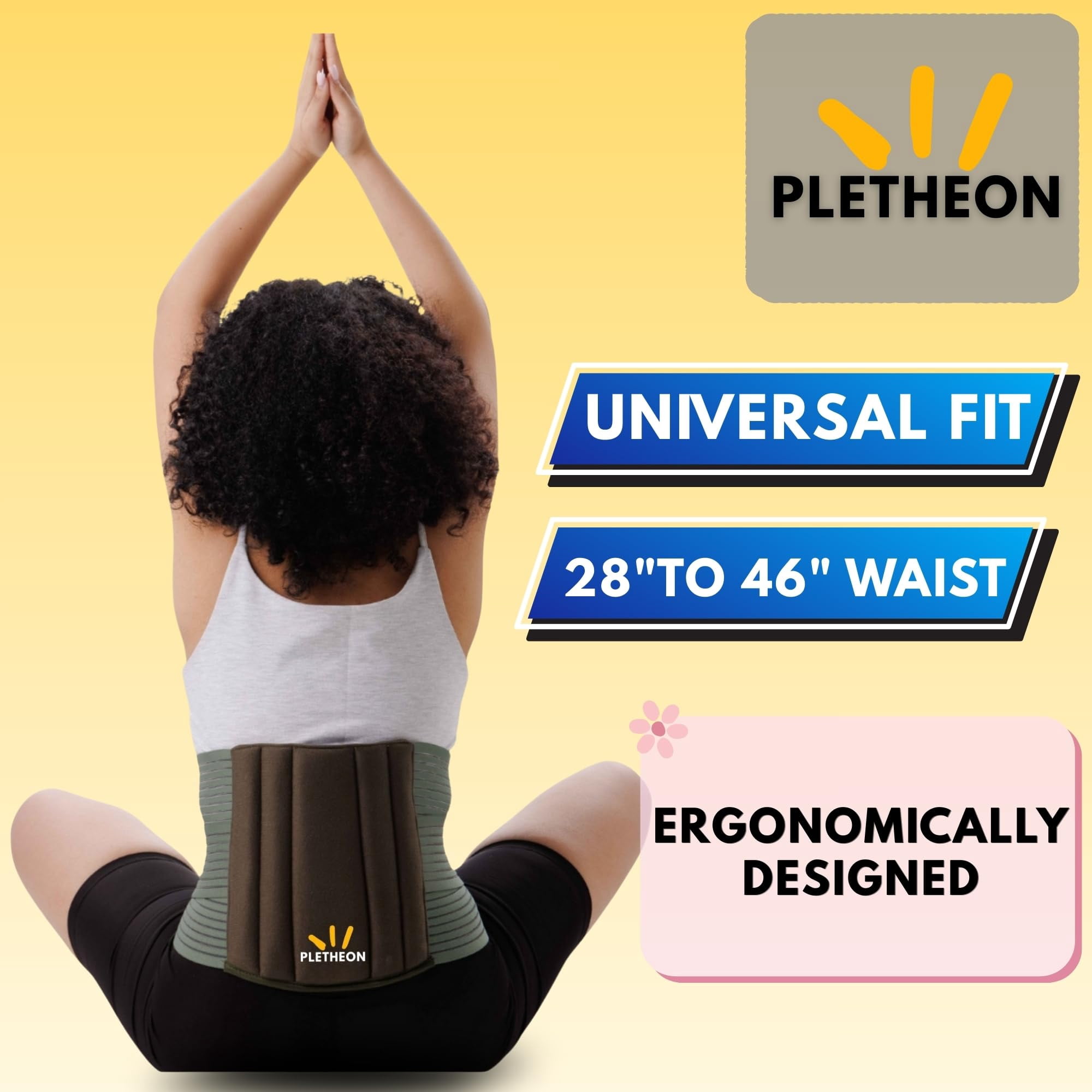 Adjustable Lumbar Support Belt for Lower Back Pain Relief Waist Brace for Men and Women | Posture Correction & Spine Support