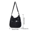 thumbnail image 4 of Bolso bandolera para mujer Bolsos de moda Casual para vacaciones de fin de semana (Negro), 4 of 8