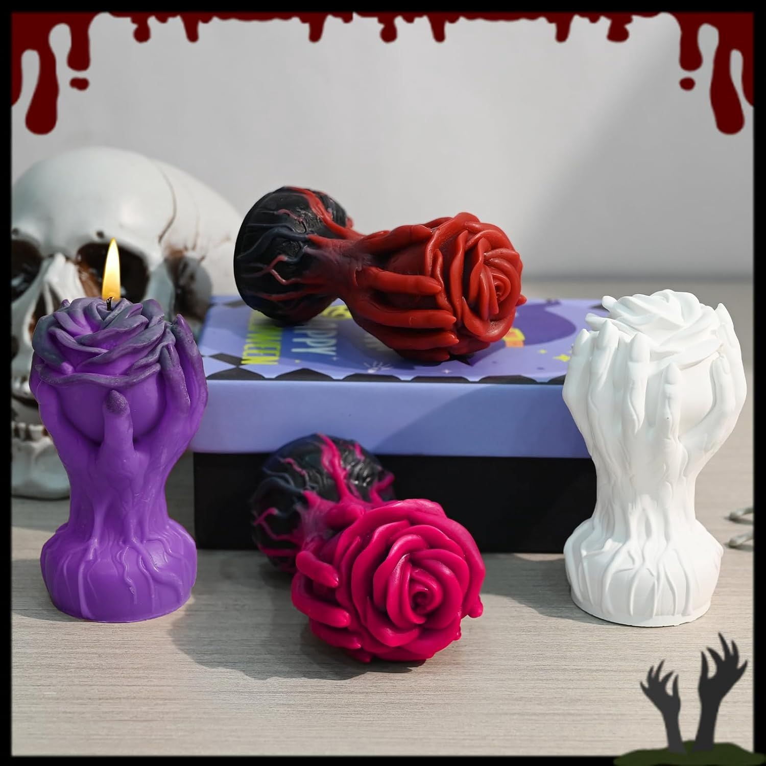 3D Skull Silicone Mold for Resin Candle Soap and Whiskey Ice Making