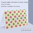 thumbnail image 3 of Yayeee Toggle Light Switch Wall Plate 2-Gang 4.56"x4.48" Decorative Outlet Cover, Pink Polka Dots Pattern, 3 of 7
