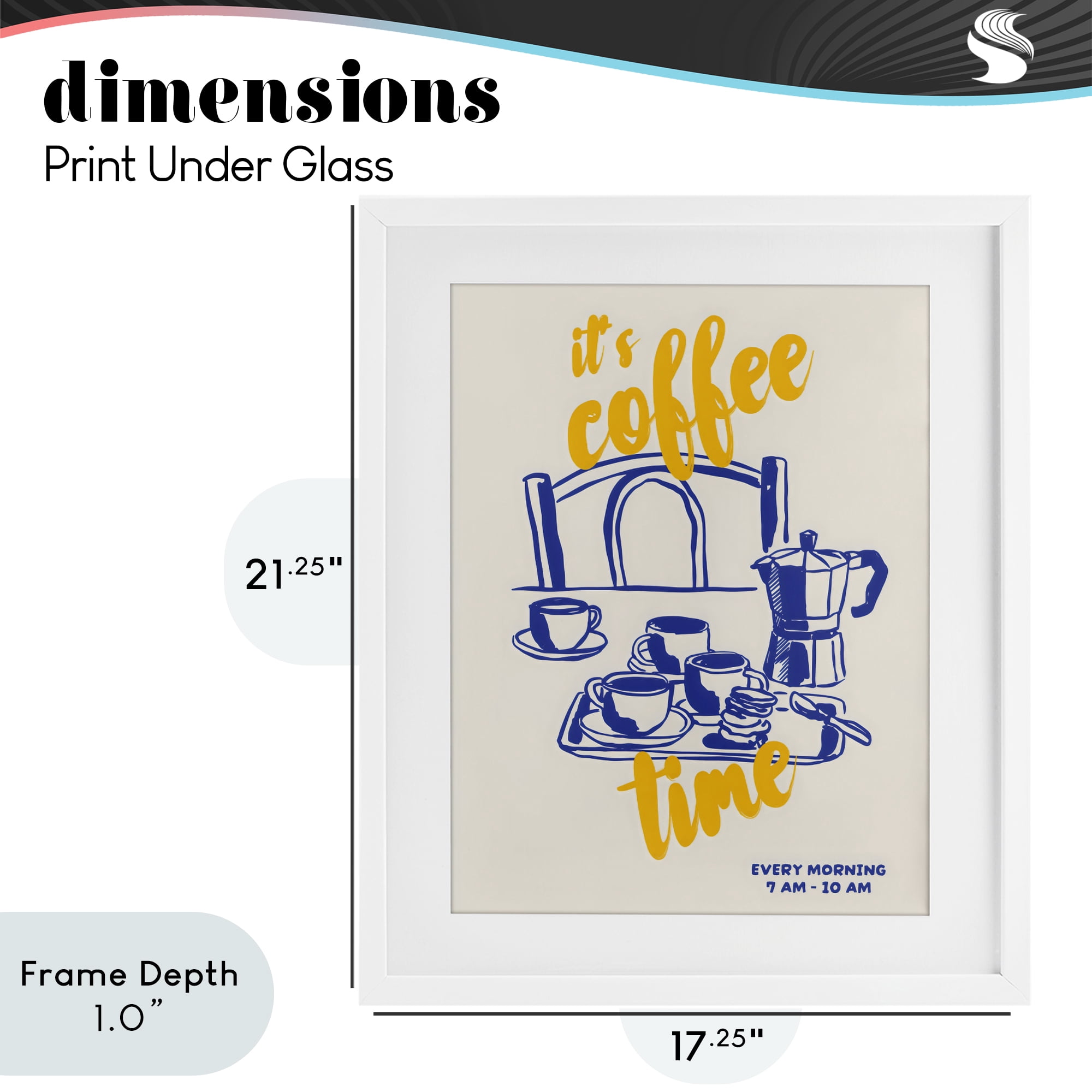 Stupell Industries It's Coffee Time Breakfast Ritual White Framed Print Under Glass, design by The Prints Vibe