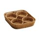 thumbnail image 4 of Canasta de pan de ratán de canasta de frutas tejidas con 4 canasta de servicio tejido de plato de compartimento para la mesa de café de comedor de, 4 of 8