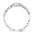 thumbnail image 2 of Real 14kt White Gold Polished Claddagh Ring Size: 7; for Adults and Teens; for Women and Men, 2 of 5
