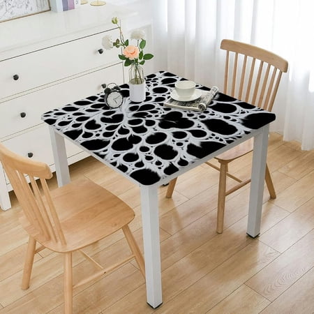 HAOXIT Table Cover Tablecloths Rectangle Table Cover Waterproof Farm Animal Themed Picnic Birthday Party Favor Supplies Decorations White