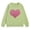 Light Green, variant on Ruyang Girls Long Sleeve Crew Neck Pullover Sweatshirt Kids Valentines Day Shirts Love Heart Print Outerwear Casual Loose Fit Blouse