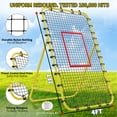 thumbnail image 6 of 7x4 FT Volleyball Rebounder Net，Ultimate Training Equipment for Volleyball & Lacrosse，Enhanced Bouncing System for Volleying, Bumping, Spiking Drills(Yellow), 6 of 9