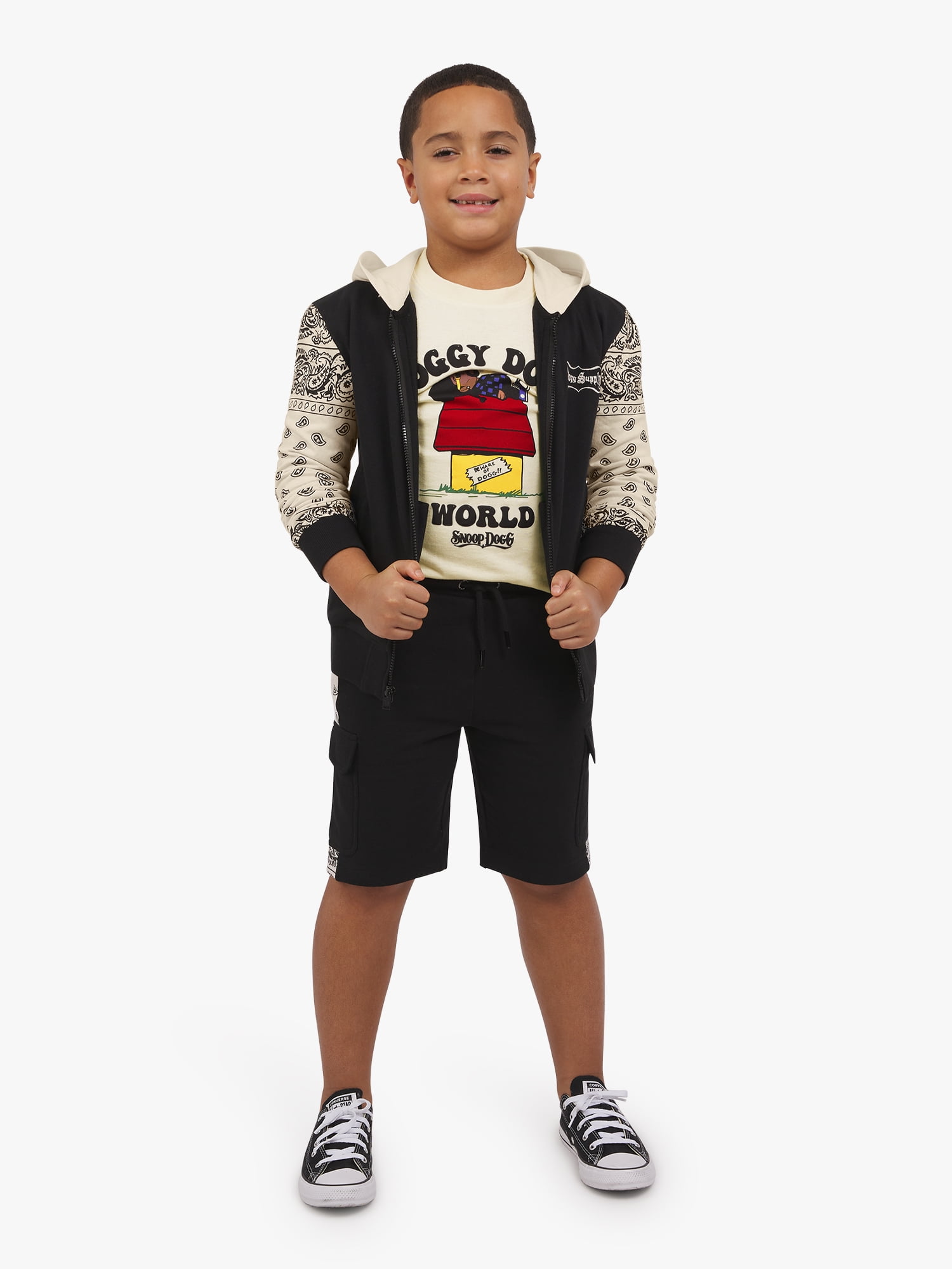 Dogg Supply Boys Varsity Zip-Up Hoodie, Sizes XS-XXL