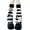 black and white stri, variant on Women Skull Crosses Bone Leg Warmers Socks Japanese Striped Knitted Long Socks Punk Baggy Foot Cover Streetwear