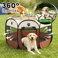 thumbnail image 4 of Portable Pet Playpen, Puppy/Cat Playpen Foldable Pet Exercise Pen Tents Dog Kennel for Indoor Outdoor, 4 of 9