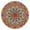 Mandala014, variant on 44in Round Tablecloth with Elastic Edge, Waterproof Fitted Table Cover for 36-44" Tables, Floral Theme Polyester Reusable Table Cloths Wipe Clean for Picnic, Dining, Outdoor Use and Party Decor