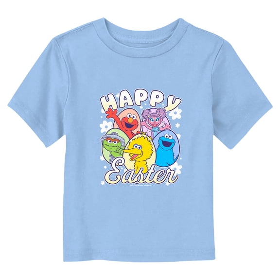 Toddler Sesame Street Happy Easter Eggs and Friends T Shirt