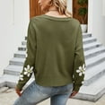 thumbnail image 4 of Baberdicy Cardigan Sweater Women's Sweater 2023 Fall Long Sleeve Casual Print Jumper Knitted Cardigan Loose Preppy Sweater Cardigan Women's Cardigans Green, 4 of 7