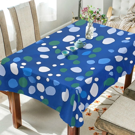 Yayeee Tablecloths 54" x 54" Rectangle Wrinkle Resistant Party Table Cover, Green Dots