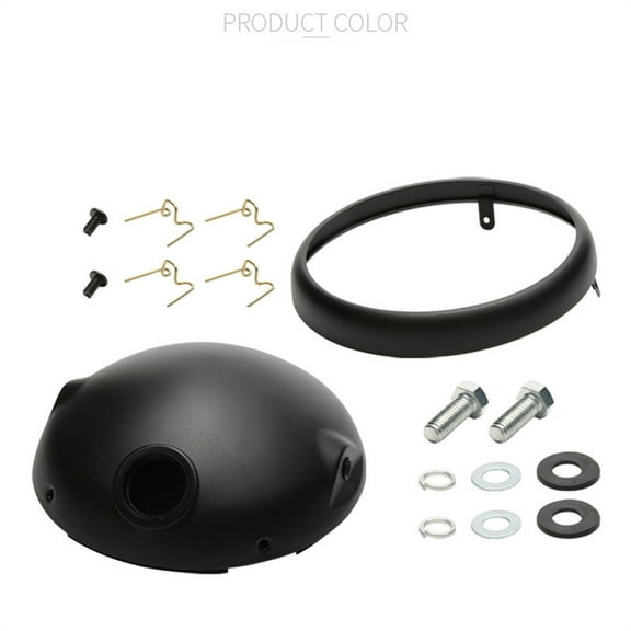 FYUU Headlight Housing Cover 7 Inch Black For Motorcycle Headlamp