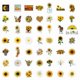 thumbnail image 2 of Pegatinas de vinilo impermeables con girasoles y margaritas, 50 unidades, 2 of 2
