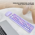 thumbnail image 4 of WL Keyboard And Mouse Combo, 68 Keys Retro WL Keyboard With Round Keycaps, 2.4GHz WL Connection, Mouse Support DPI Adjustment, 4 of 8