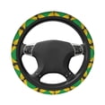 thumbnail image 2 of 15 Inch Elastic Steering Wheel Cover Jamaica Flag Jamaican Steering Wheel Cover Universal Neoprene Steering Wheel Covers Protector, 2 of 6