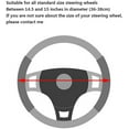 thumbnail image 5 of Soft Microfiber Leather Steering Wheel Cover, Universal 15 Inch for Women, Fit Vehicles Sedans SUVs Vans Trucks, Black White, 5 of 11