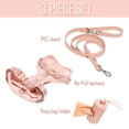 thumbnail image 2 of Adjustable Dog Harness, Leash and Poop Bag Holder Set, No Pull Pet Harness for Small Medium Large Dogs, Outdoor Walking, Soft Padded Vest Harness (Soft Pink, Medium), 2 of 5