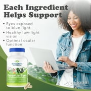 RidgeCrest Herbals EssentialEyes, Natural Eye Vitamin Supplements, Contains Lutein, Zeaxanthin, Bilberry Extract, Supports Eye and Vision Health (120 Vegan Caps, 30 Serv)
