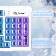 ZIYOU LANG M95 Transparent Membrane Wired Keyboard with Clear Keycap & Rainbow RGB Backlit, White
