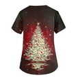 thumbnail image 5 of Christmas Plus Size Scrubs Tops for Women Funny Xmas Print Tops for Women Short Sleeve Nursing Uniforms Christmas Soft Stretchy Holiday T Shirts, 5 of 5