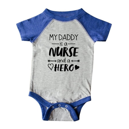 

Inktastic My Daddy is a Nurse and a Hero Gift Baby Boy or Baby Girl Bodysuit